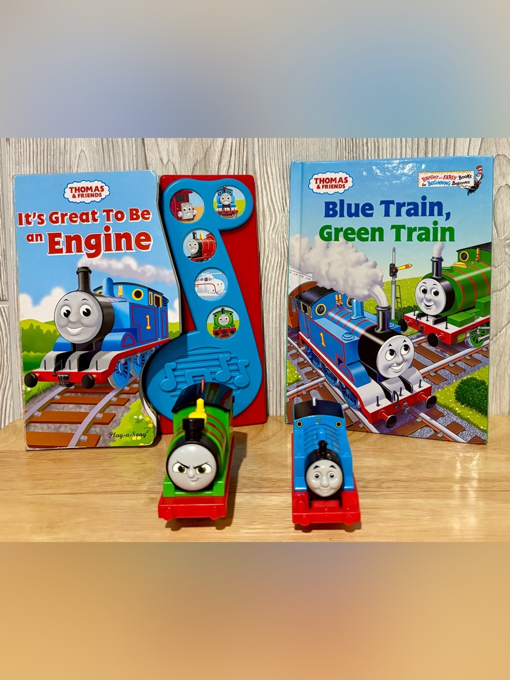 Thomas & Friends Thomas Percy Motorized Trains + 2 Books Tested Working Lot